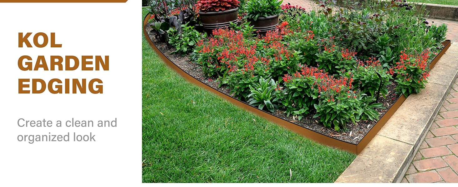 KOL Garden Lawn Edging PreRusted Weather Resistant Steel