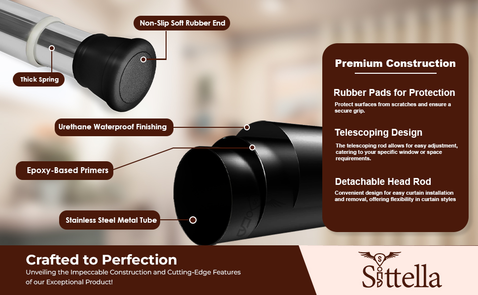 bathroom curtain rod