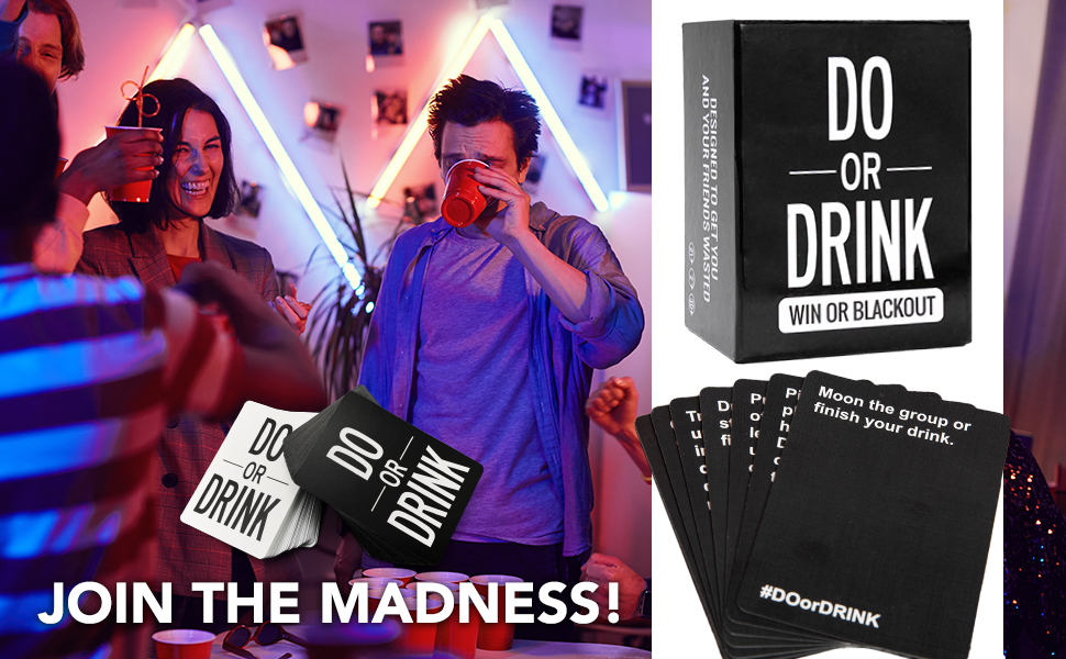 Do or Drink Party Card Game, Dare for Adults, Strangers or