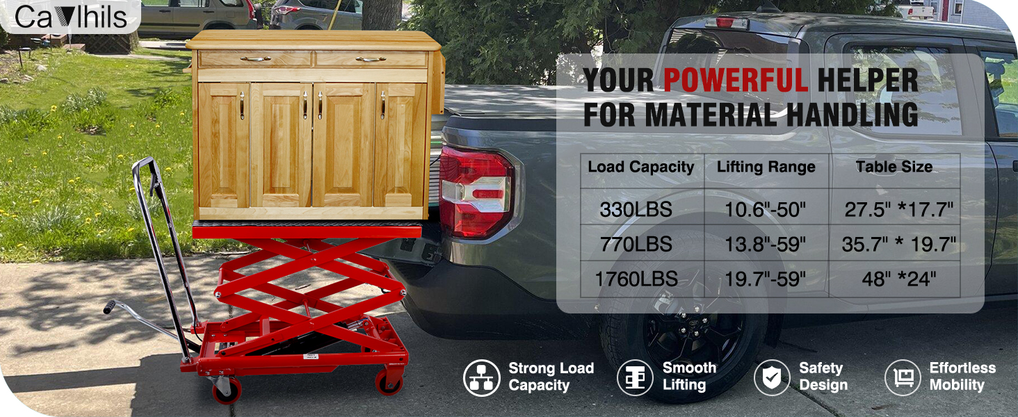 Hydraulic lift cart