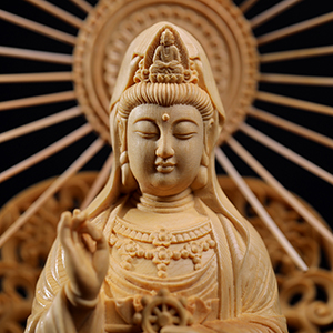観音 菩薩　紅檀　木彫　置物　仏像 彫刻 開運 骨董 インテリア　アンティーク 仏像 置物 オブジェ 仏像 彫刻 工芸品 自在観音菩薩 厄除 木彫