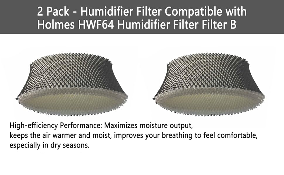 Mumaxun 2pcs Replacement for HWF64 Humidifier Filter B fit