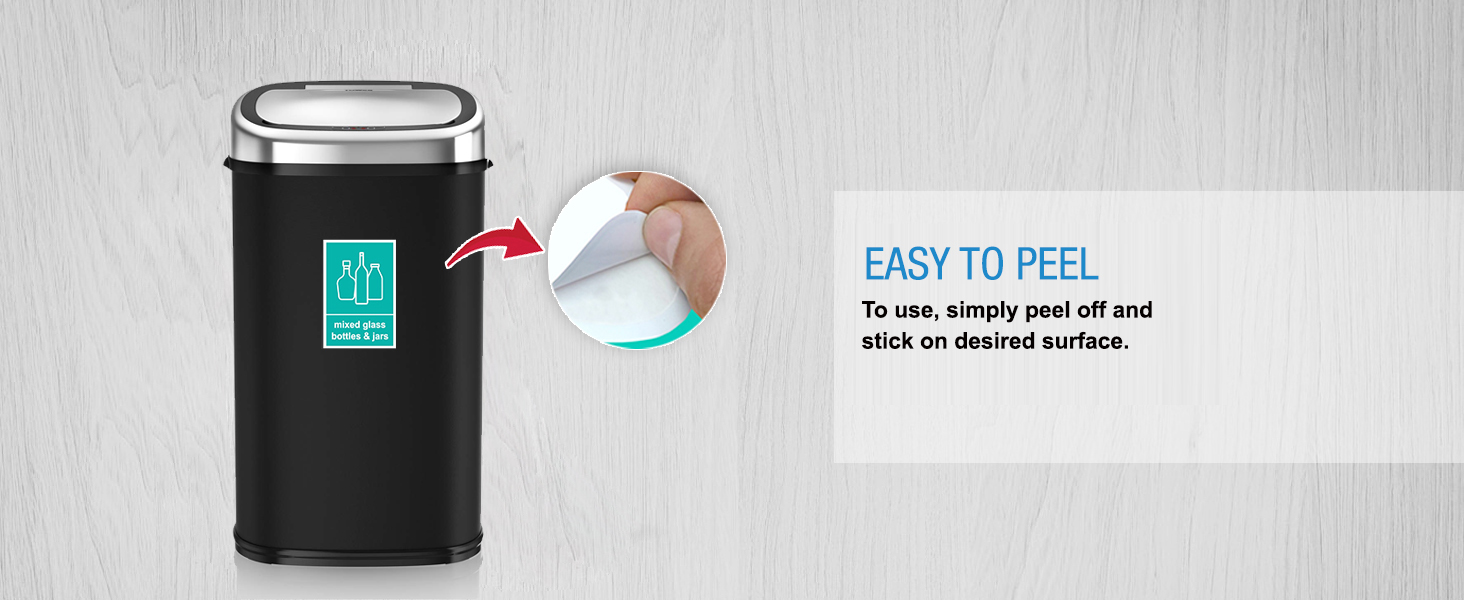 Recycling bin sticker