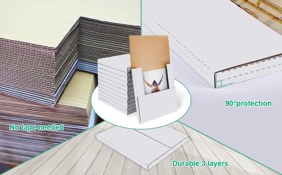 Vinyl Record Shipping Boxes,12.5" X 12.5" x 1" White Vinyl