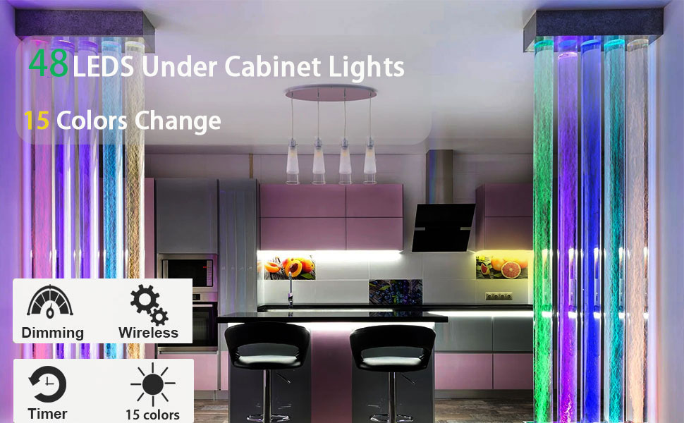 Yomart Remote Control Under Lighting Rechargeable LED Closet