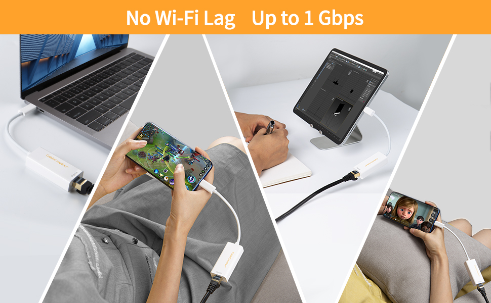 USB C Adapter, CableCreation USB Type C to RJ45 Network LAN