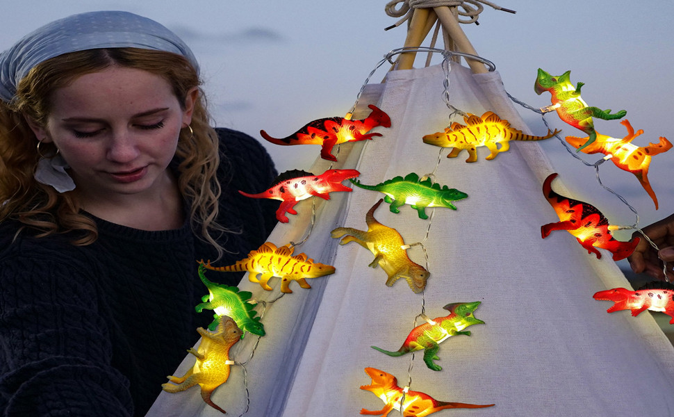 M.best Dinosaur String Lights Battery Powered, 9.8Feet 20