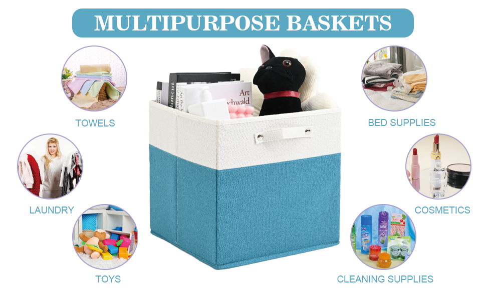 BNDSKLAI Foldable Cube Storage Bins 13x13x13 Inch [3Pack