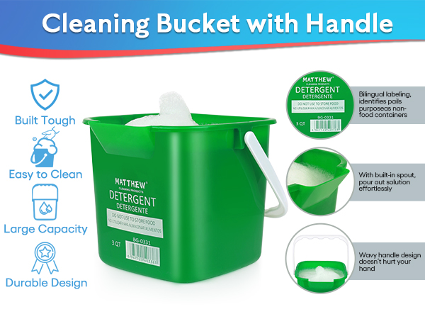 Sanitizer Rinse Detergent Bucket