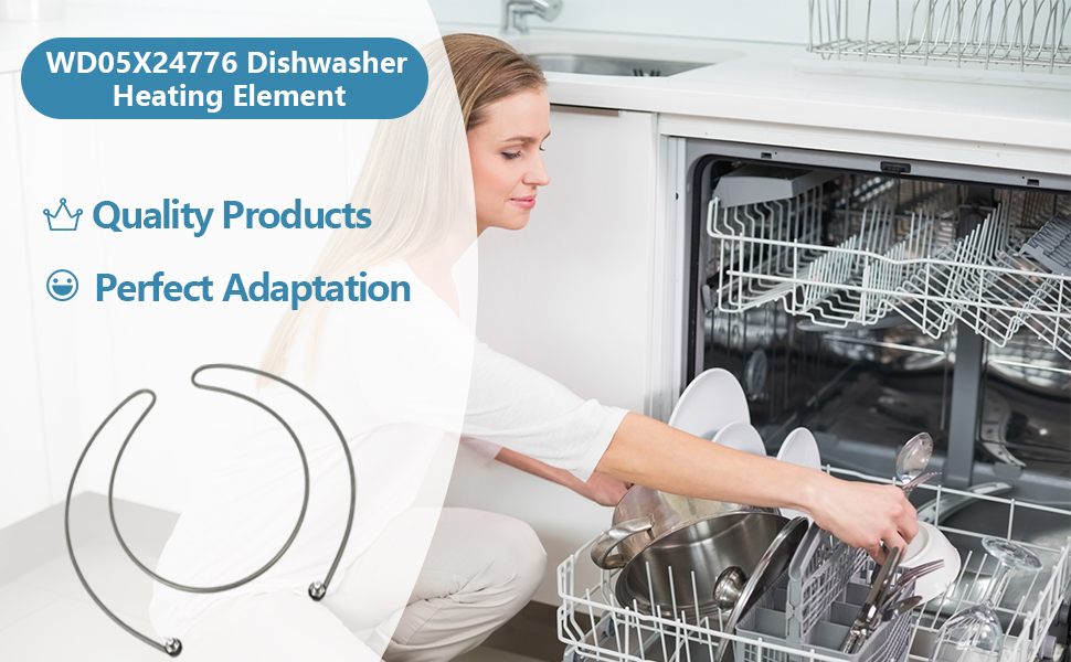 𝙐𝙥𝙜𝙧𝙖𝙙𝙚 WD05X24776 WD05X30818 Dishwasher Heating Element, HighQuality Stainless