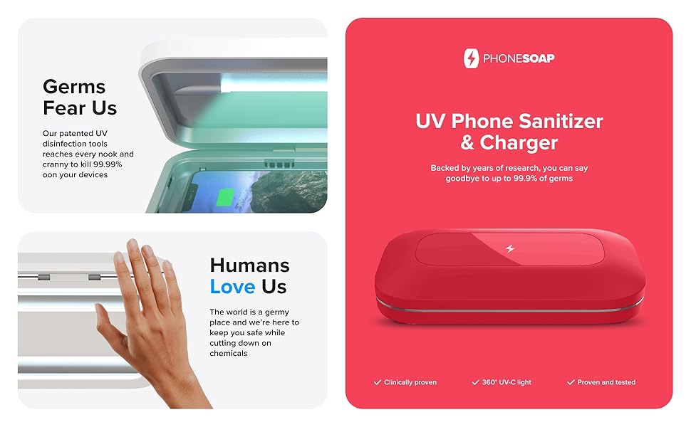 Phonesoap Pro UV Smartphone Sanitizer & Universal Charger