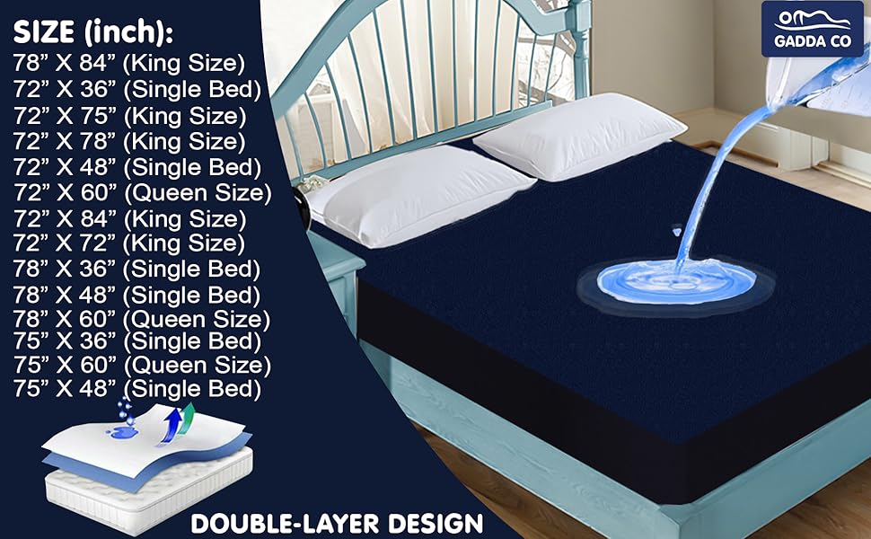 king size mattress protector, mattress protector double bed size,wakefit mattress protector