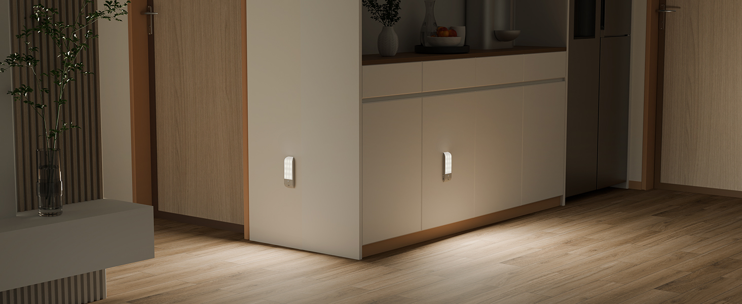 Motion Sensor Lights Indoor, 2 Pack Rechargeable LED Night Light with 3 Modes (AUTO/ON/Off), Stick-On Cupboard Light with Magnetic Strips for Wardrobe, Bedroom, Stair, Cabinet, Kitchen, Hallway 19 Motion Sensor Lights