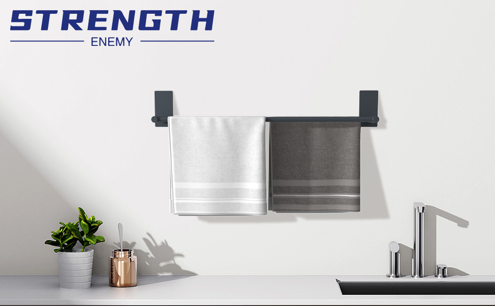 Towel Rail, No Drilling Bathroom Towel Rail Self Adhesive Wall Mounted