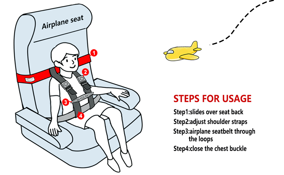 child airplane safety harness/child safety airplane travel harness