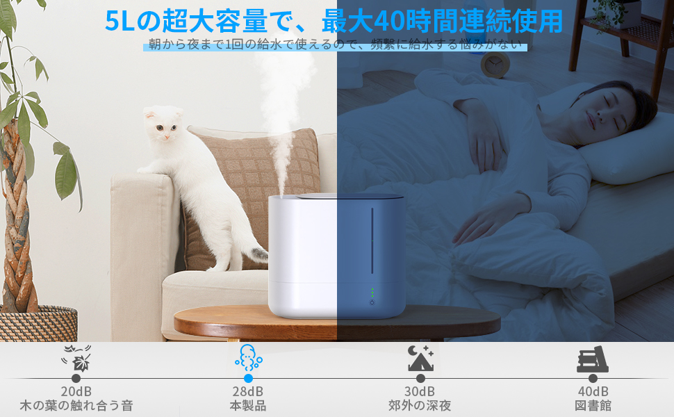 加湿器 Besmira 大容量 卓上 5L 次亜塩素酸水対応 24時間連続加湿 Amazon.co.jp: Besmira 加湿器 大容量 卓上 5L 次亜塩素酸水対応