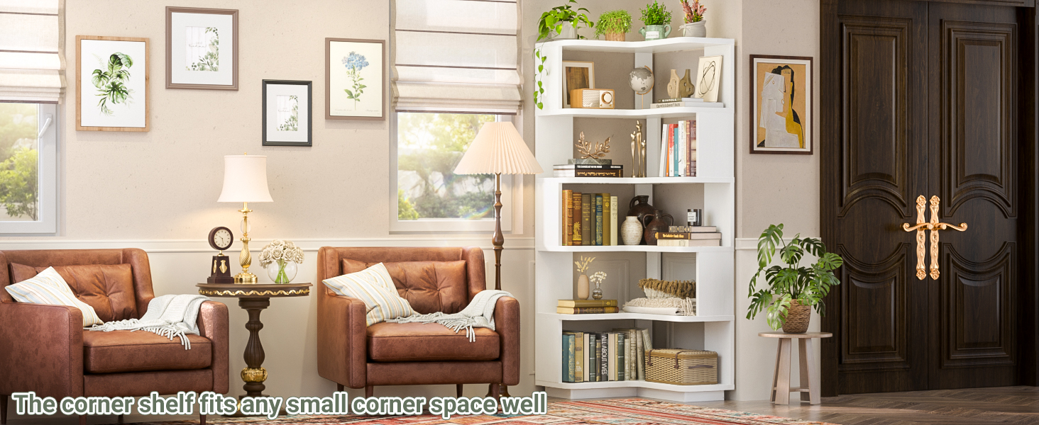 Corner Book Shelf White Bookshelf Bookcase Bookcases and Bookshelves Display Shelf
