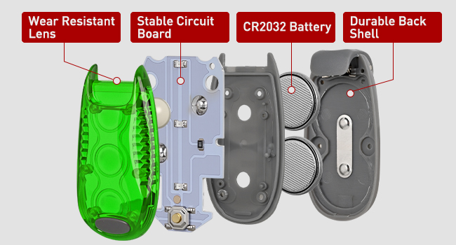 LED Safety Light 4PCS Green Marine Navigation Bike Tail Flash Strobe Lights