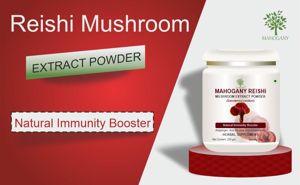 Mahogany Reishi Mushroom (Ganoderma Lucidum) Extract Powder 200g
