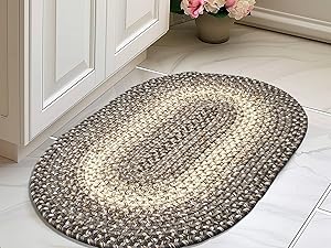 bathroom braided rug