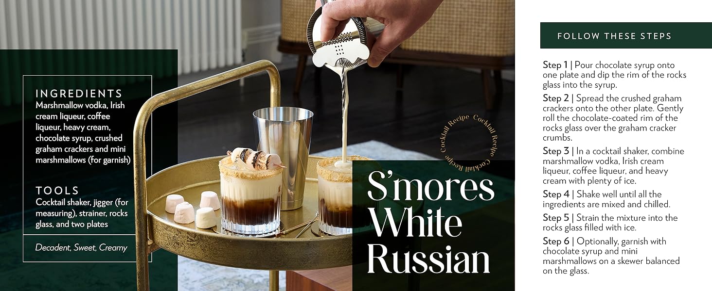 Barillio Mixology Mastered by You - S'mores White Russian Cocktail Recipe
