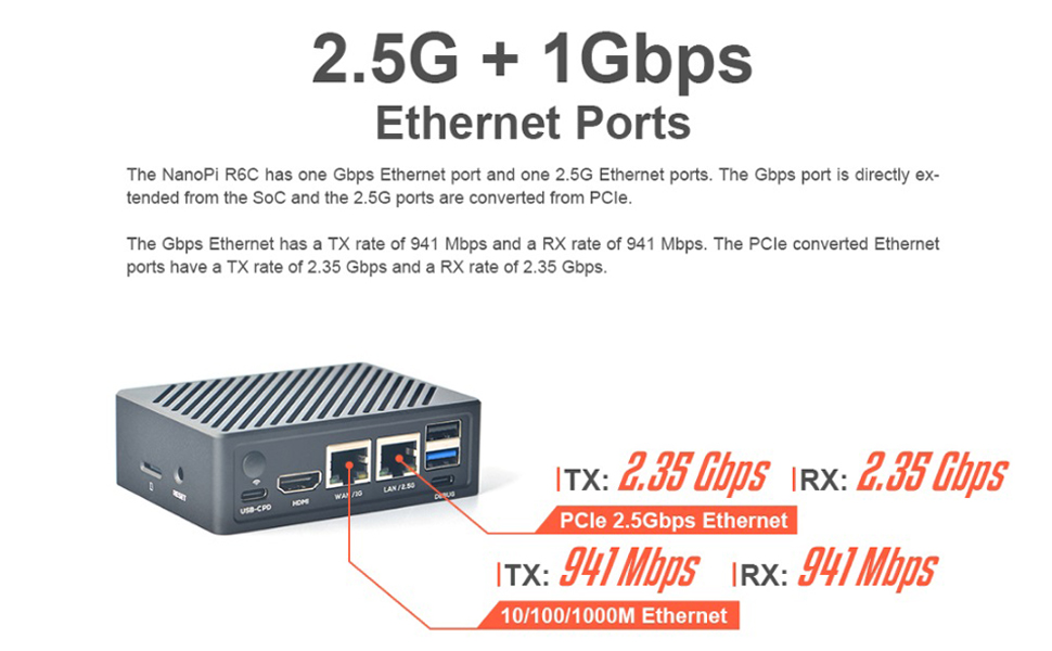 Support PCIe 2.5G Ethernet and Native Gigabit Ethernet