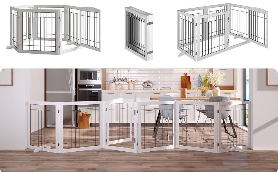 Vantas Folding Pet Gate 144" Wide, 30" Tall NoAssembly