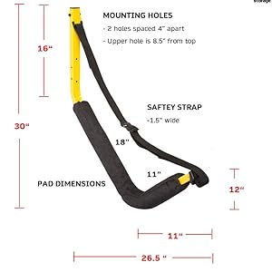 big ez kayak canoe wall storage rack hanger mount hook garage 