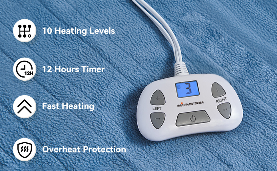 Warm Storm Electric Blanket King Size Single Controller
