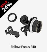 SMALLRIG Mini Follow Focus with 15 mm Rod & Rod Clamp & NATO Rail & Gear Ring Belt and M0.8-43T G...