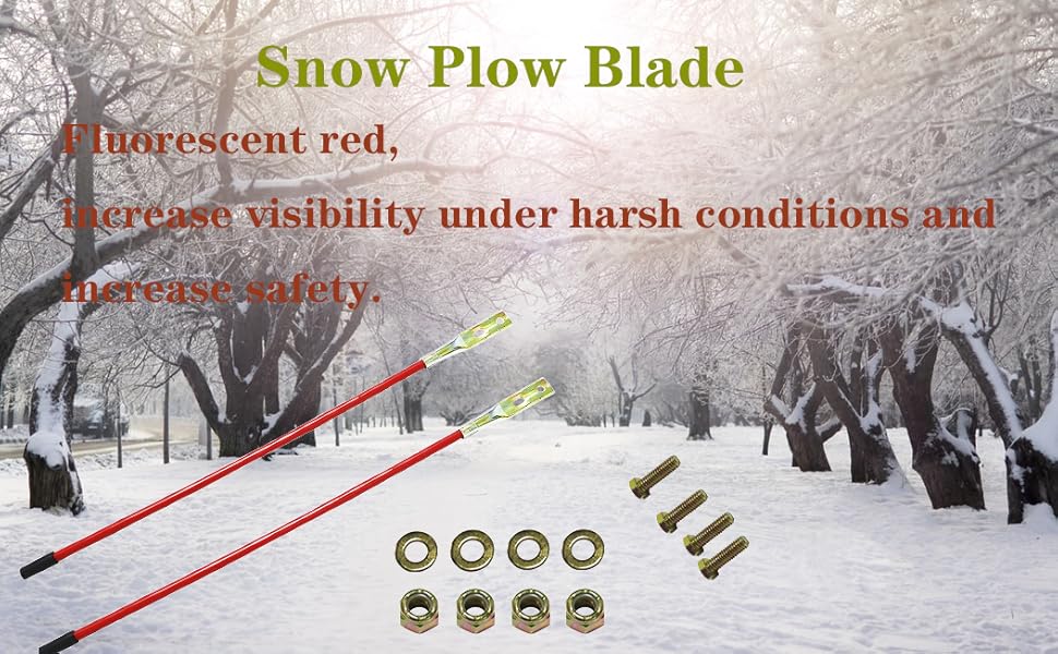 SEASAIL Snow Plow Blade Guides 27'' Extended Markers with Accessories Fit for Boss Blizzard SNO
