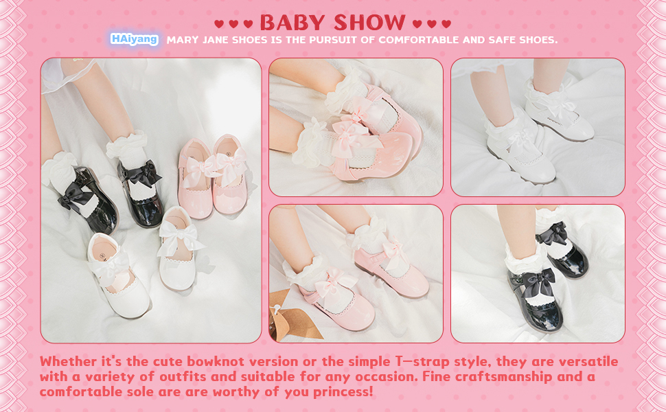 Baby Girl Shoes Non Slip Soft Sole PU Leather Bow Ballet Flats