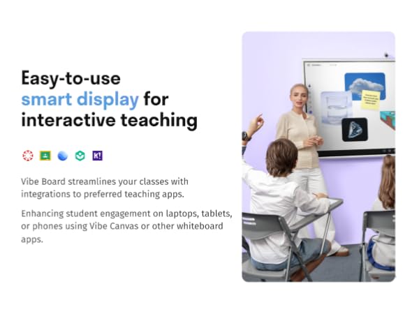 Vibe board is a easy-to-use smart display for interactive teaching