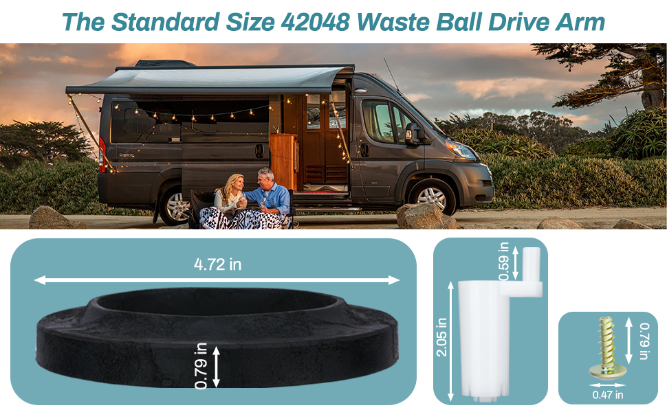 42048 Waste Ball Drive, Waste Ball Drive Arm Kit Compatible with thetford Aqua Magic