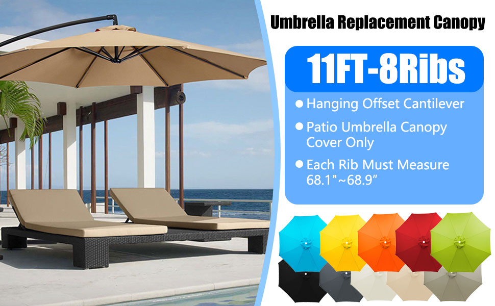 patio umbrella replacement canopy