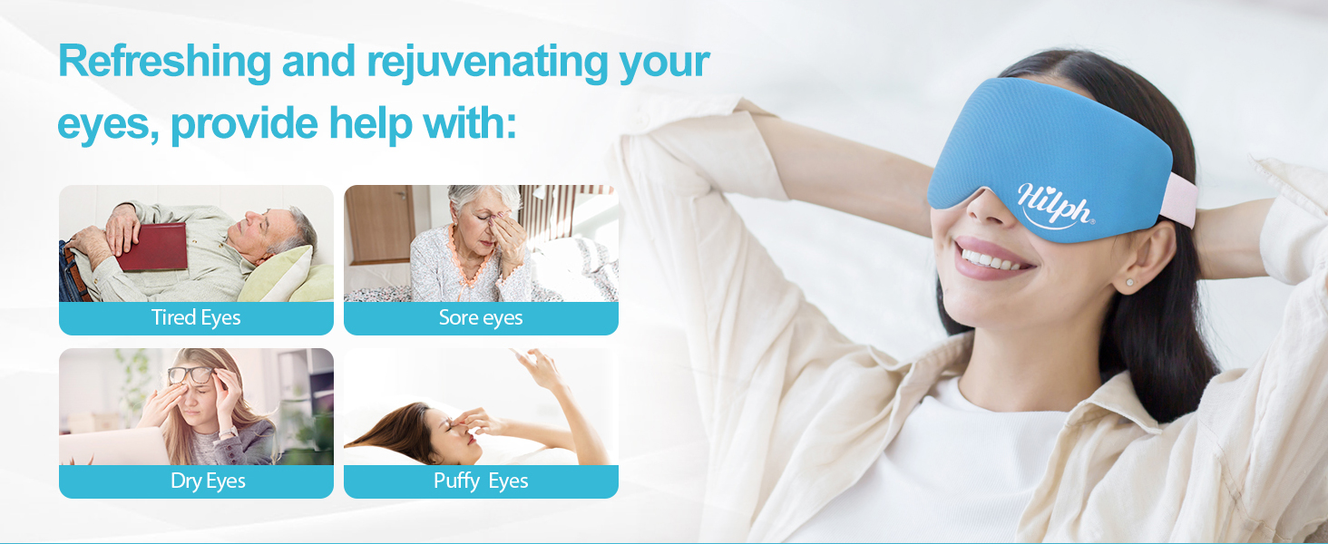 Hilph Heated Eye Mask for Dry Eyes, Microwave Activated Warm Eye Compress for Dry Eyes