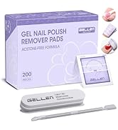 Gellen Nail Polish Remover Pads, 100% Non-Acetone 200 Pack Bulk Travel Fingernail Polish Remover ...