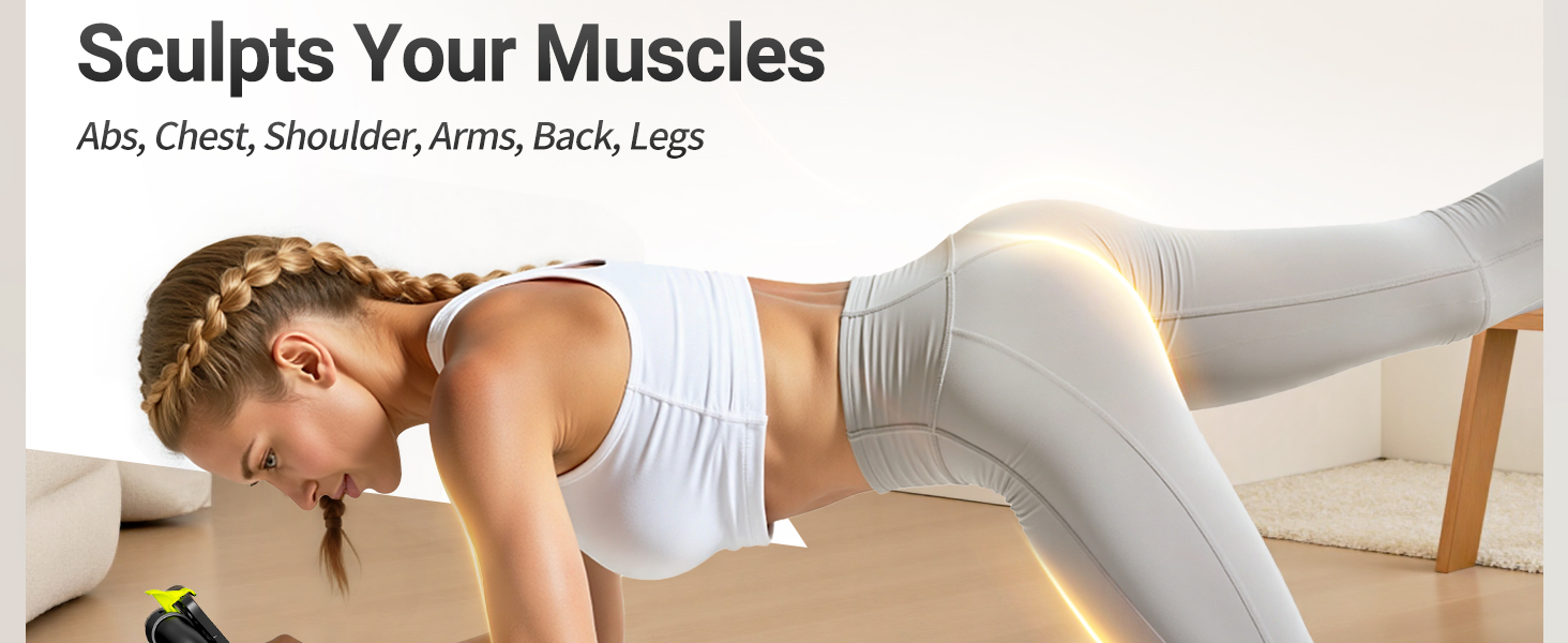 EAST MOUNT Ab Roller Wheel - Ab Roller with Elbow Support for Core Workout Home Gym Equipment