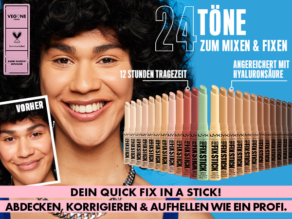 NYX Professional Makeup Concealer, Mit Hyaluron, Pro Fix Stick