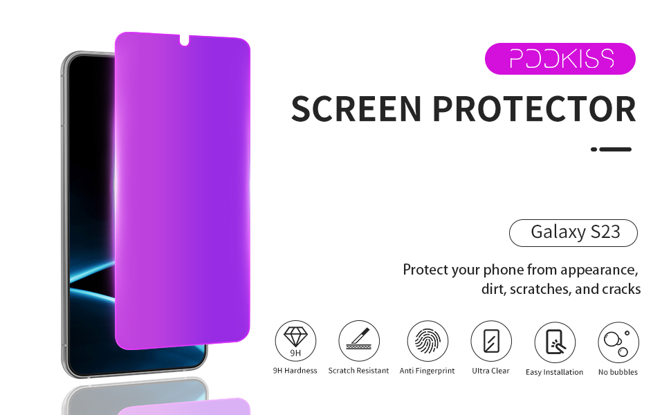PDDKISS Gradient Colorful Screen Protector for Samsung S23