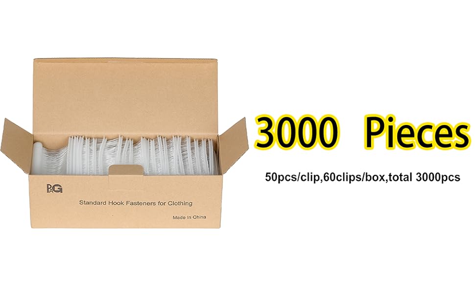 PAG Tagging Gun Fasteners Plastic J Hook Fasteners for Clothing, Suitable for