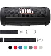co2CREA Soft Silicone Case Replacement for JBL Flip 6 Portable Bluetooth Speaker (Black Case)