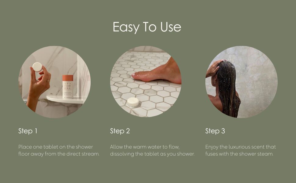 Easy to Use: Place shower steamer on the floor, allow water to activate the essential oils, & enjoy!