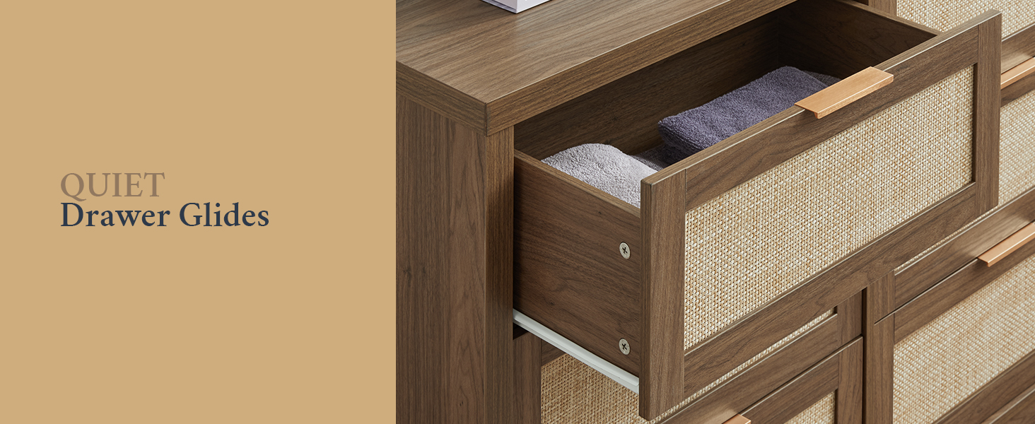 rattan dresser 6 drawer