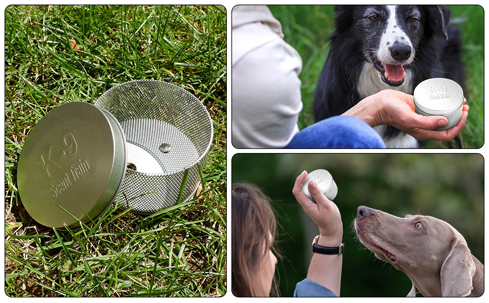 MiOYOOW Dog Scent Training Box, Aluminum Dog Scent Work Tins Dog Nose Smell
