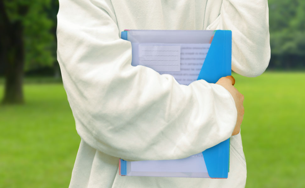 A4 Binder Pocket,ACAREU 12PCS Binder Organizer Snap Button Pouch with