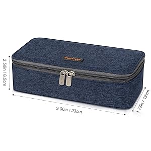 navy blue pencil case size