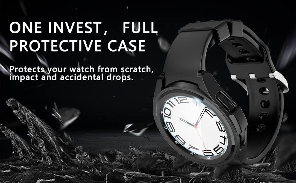 Haojavo [6+8Pack] for Samsung Galaxy Watch 6 Classic 47mm Screen Protector Case, 6