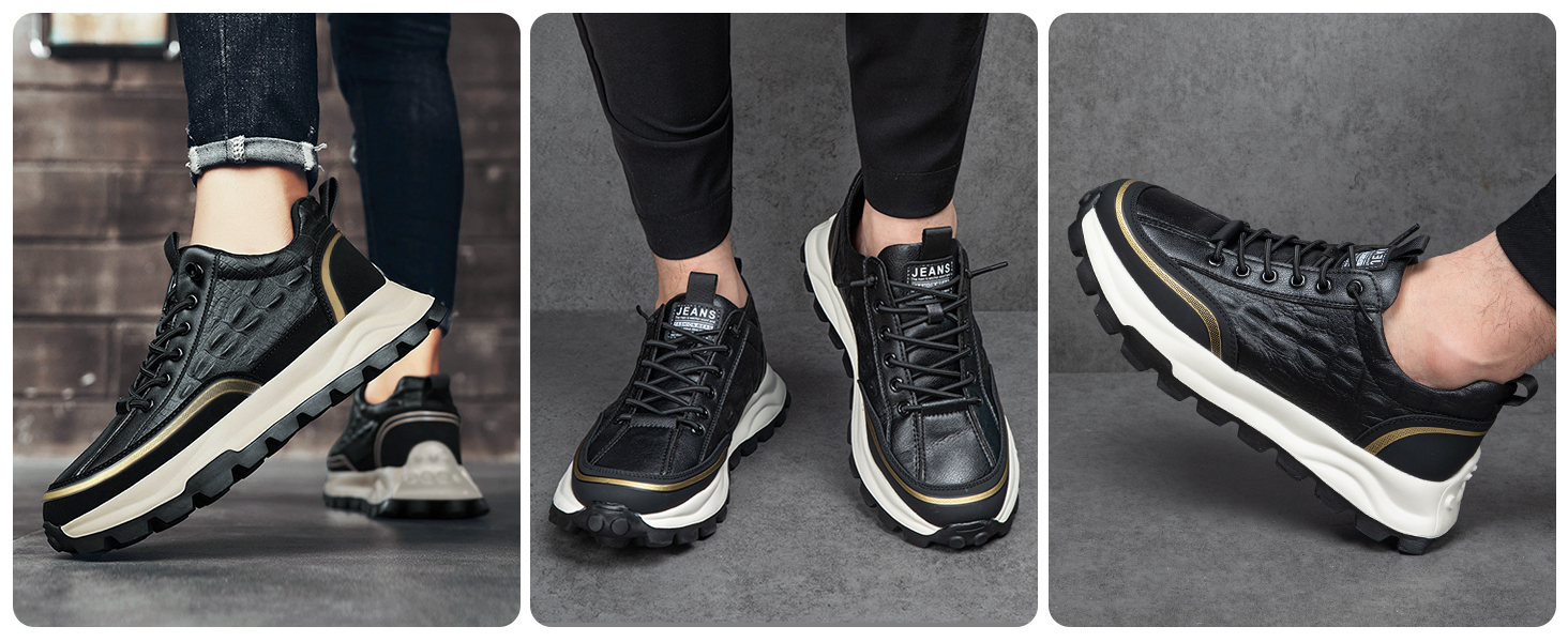 Men's Black Sneaker Loafers