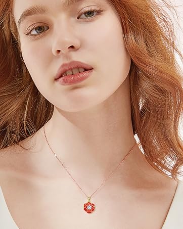 Amazon.com: KZX Heart Necklace for Women 18K Gold Plated